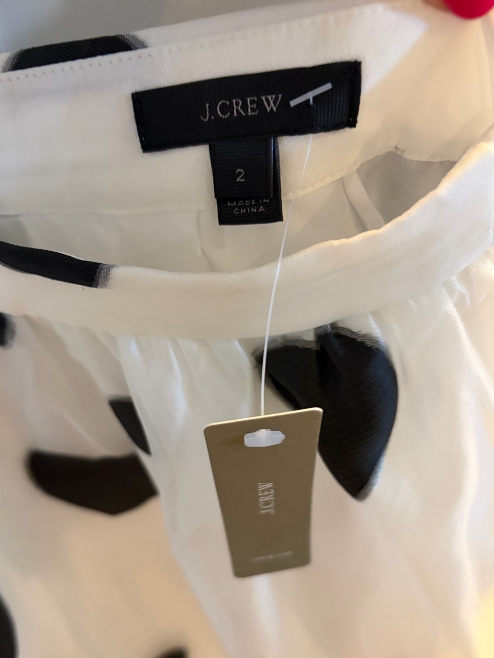 J. Crew Skirt with White with Black Hearts 🖤